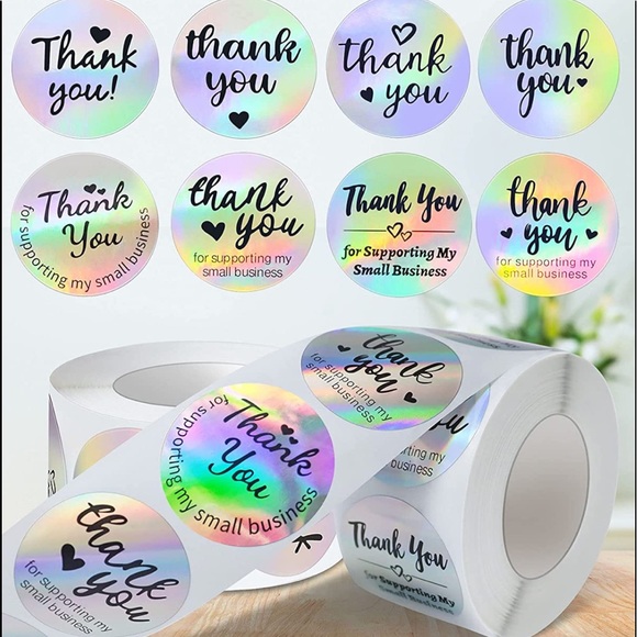 NEW Poshmark Packages "Thank you!" Gift Wrapping Shipping Supplies Set ~ 6 Items - Picture 3 of 11